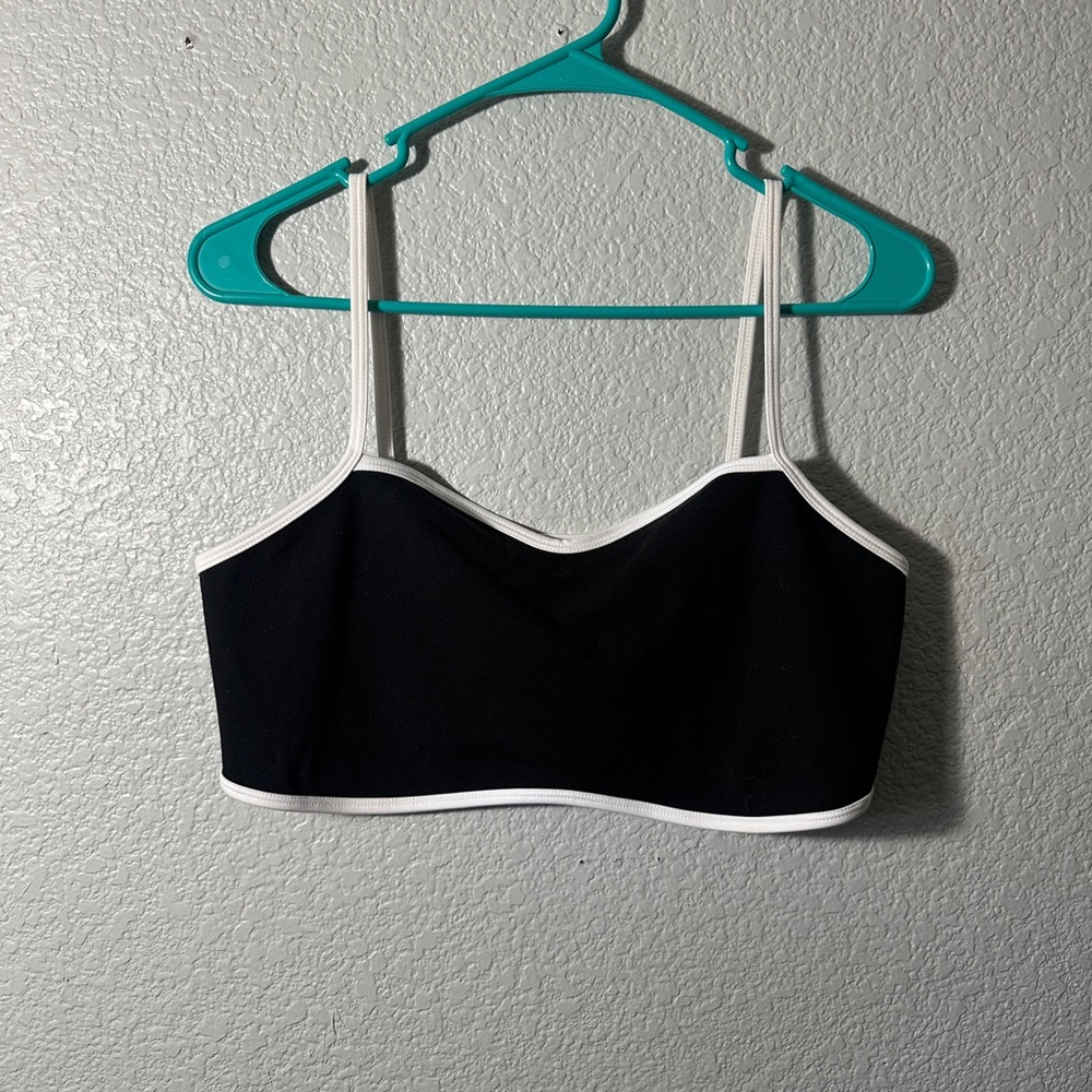 Black and White Strappy Crop Top